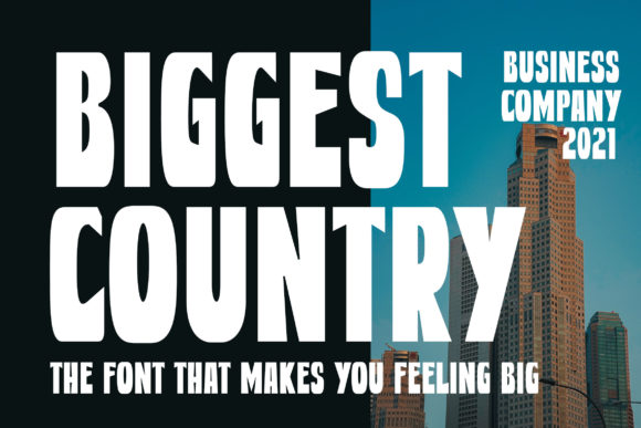 Biggest Country: A Bold Display Font for Web Design
