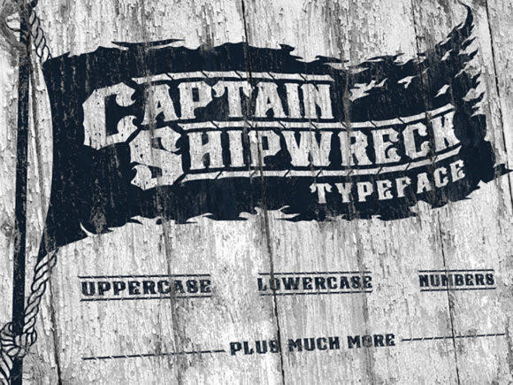 Captain Shipwreck: A Vintage Display Font for Makers