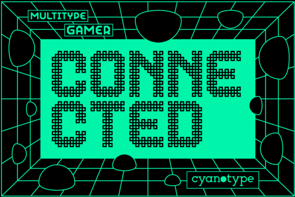 Gamer Connected: A Unique Pixel Display Font