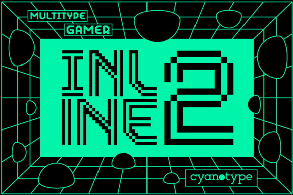 Gamer Inline 2: A Pixelated Display Font for Modern Editorial