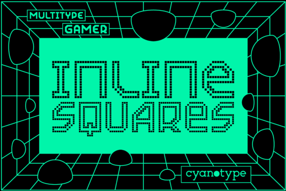 Gamer Inline Squares: A Pixelated Display Font for Modern Design