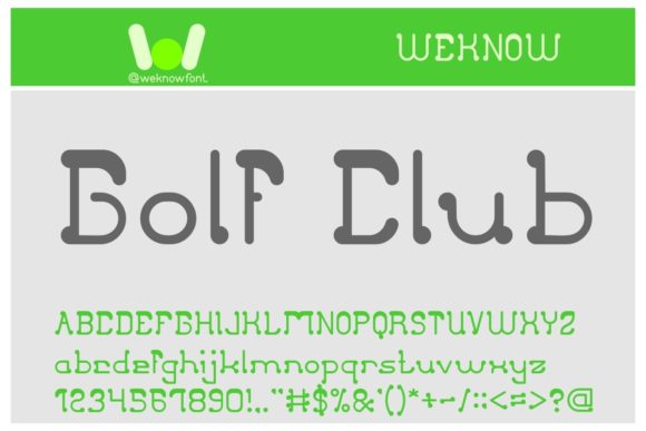 Golf Club: A Versatile Display Font for Web Design