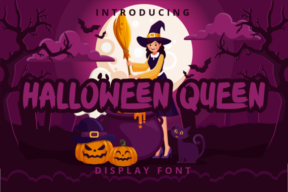 Halloween Queen: A Spooky Display Font for Editorial Design