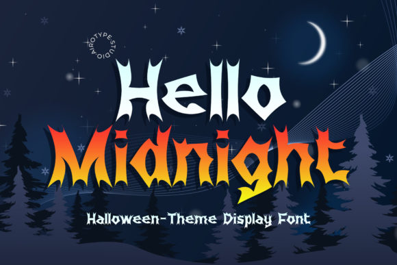 Hello Midnight: A Spooky Display Font for Editorial Design