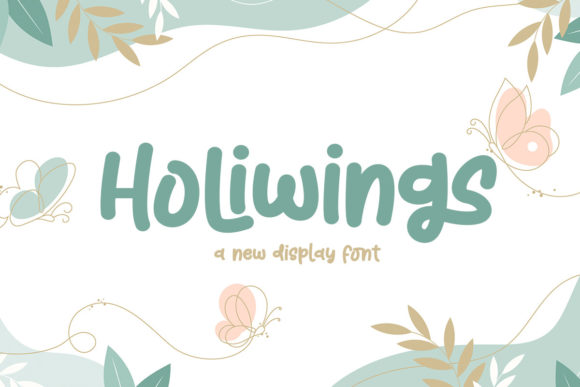 Holiwings: A Playful Display Font for Crafters