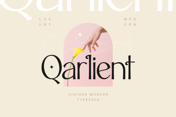 Qarlient: A Tall Display Font for Elegant Branding