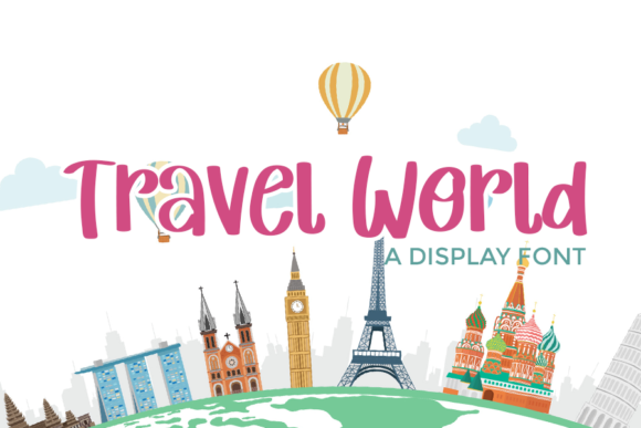 Travel World: A Fun Display Font for Crafters